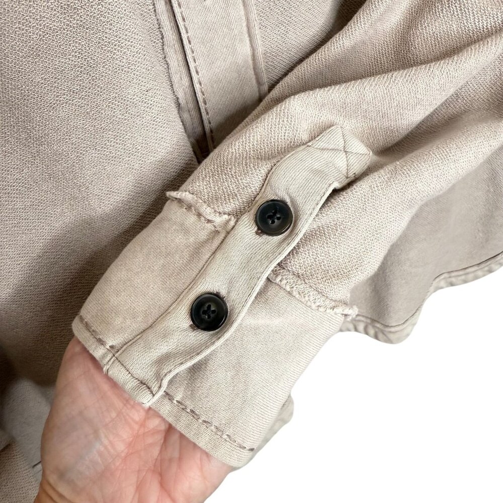 Cleo + Wolf Shirt Jacket Mineral Grey Relaxed Fit, M - Picture 7 of 11
